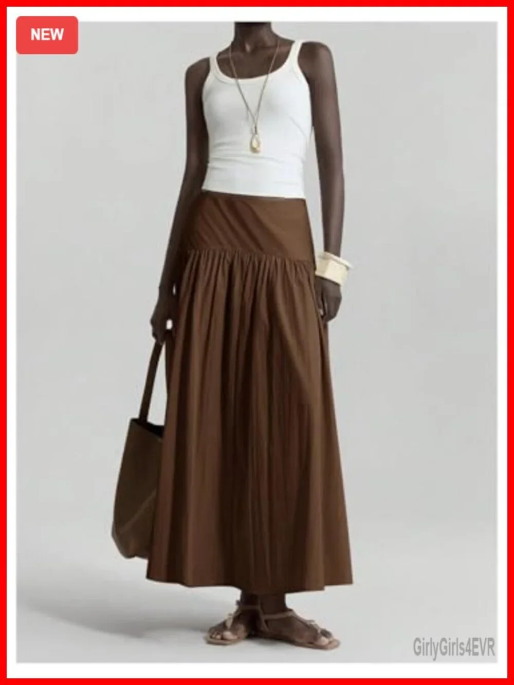 Women's Drop Waist Maxi Skirt A-Line Flowy Low Rise Summer Going Out